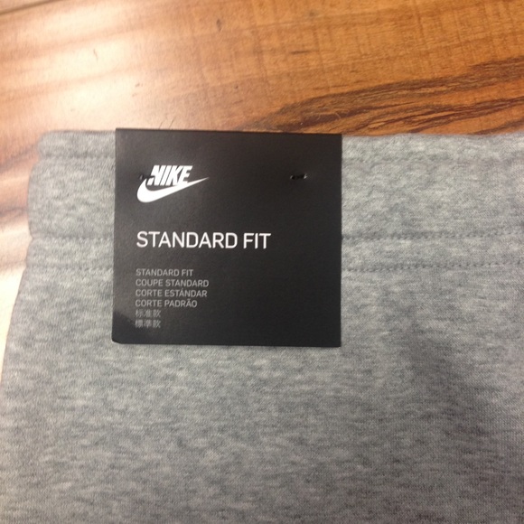 Grey Nike Swoosh Mens Cotton Shorts - Picture 3 of 5